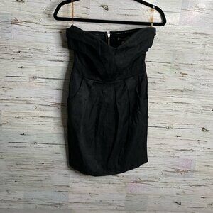 Lipsy  London black strapless mini dress size 6